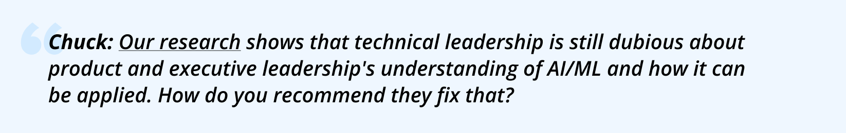 Technical leadership is still dubious