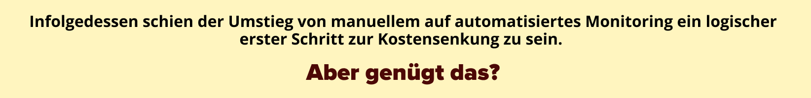 Aber genügt das