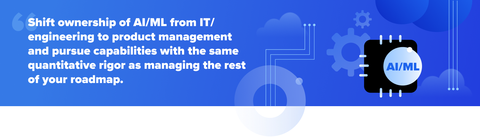 Shift ownership of AI/ML from IT to Product Management